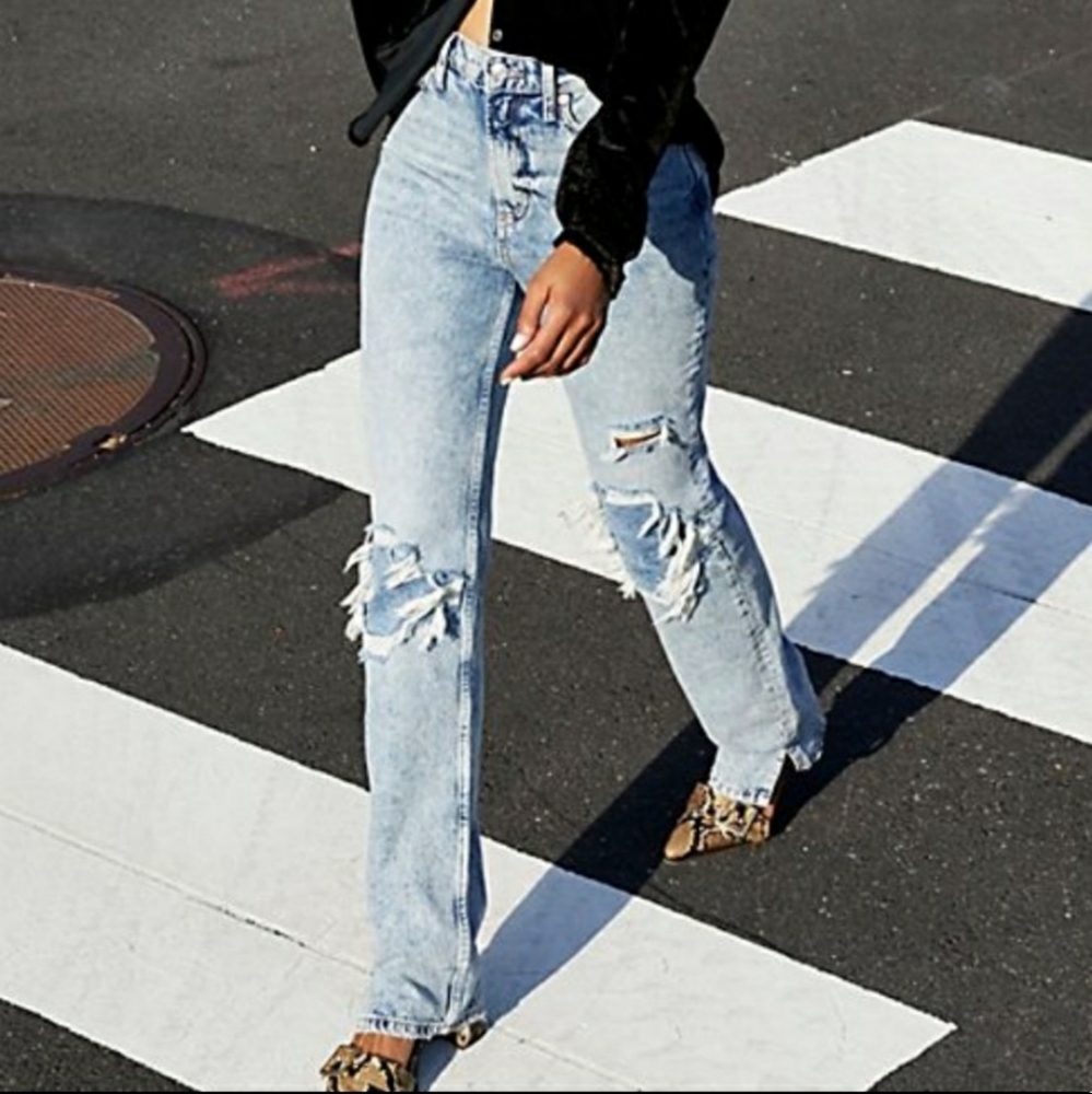 Free People My Own Lane Jeans Blue